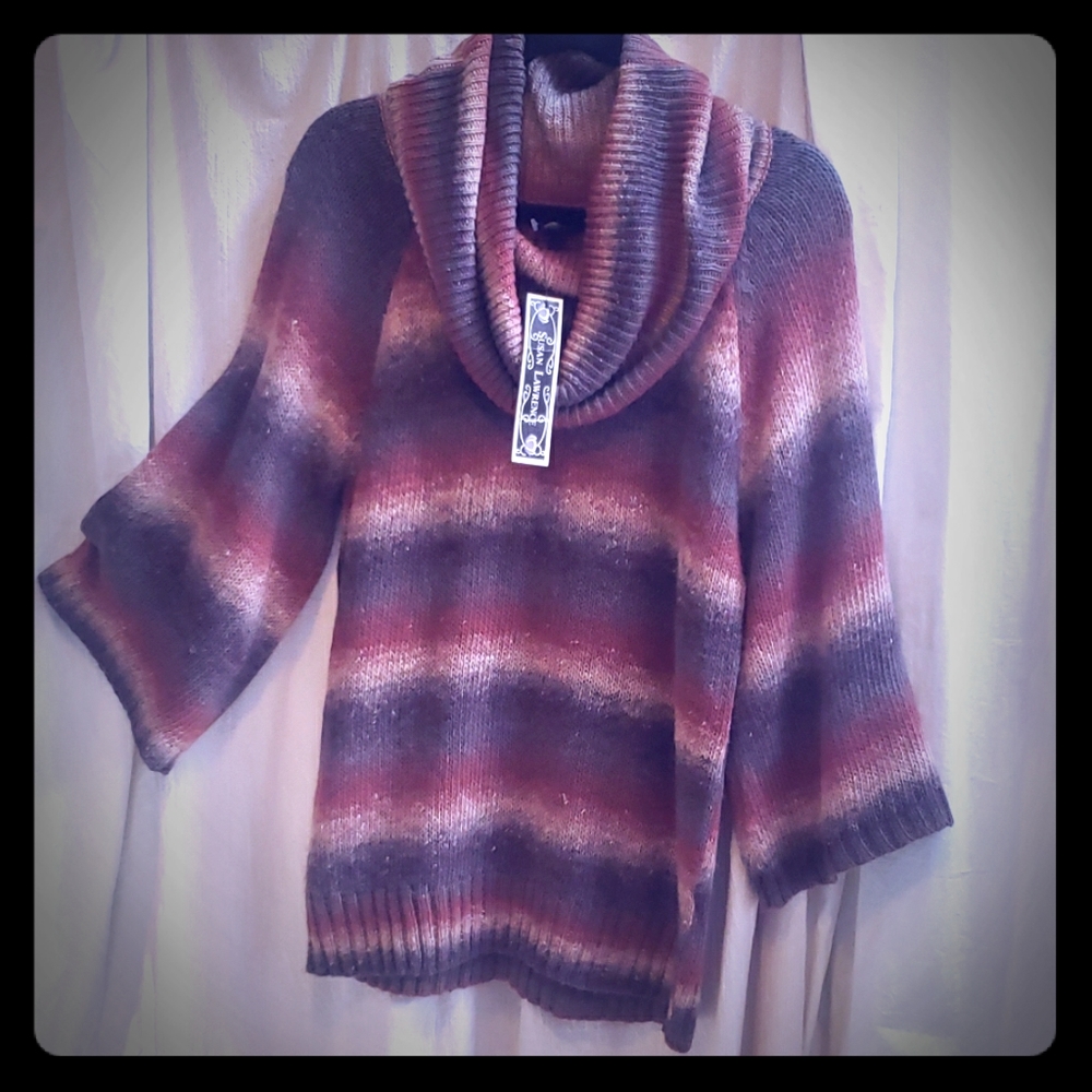 🆕️NWT Cowl Neck 3/4 wide Sleeve Sweater Sz Med